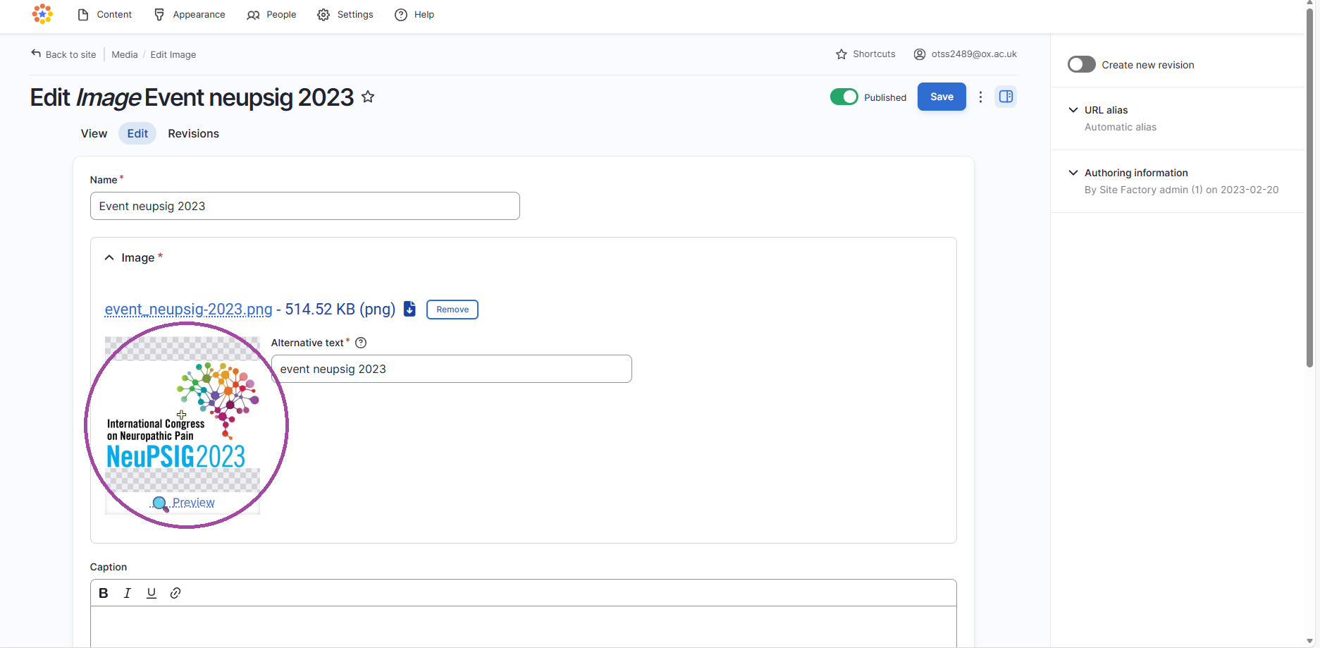 Changing the focal image point