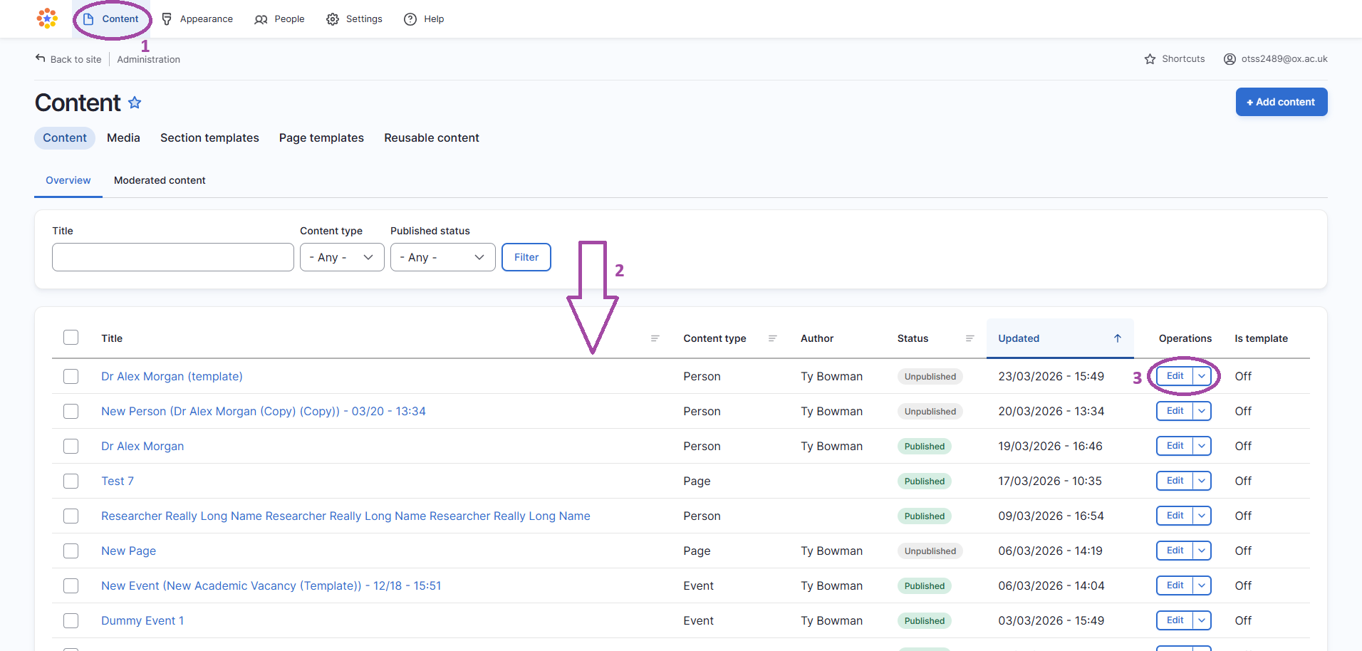 Creating a template step-by-step