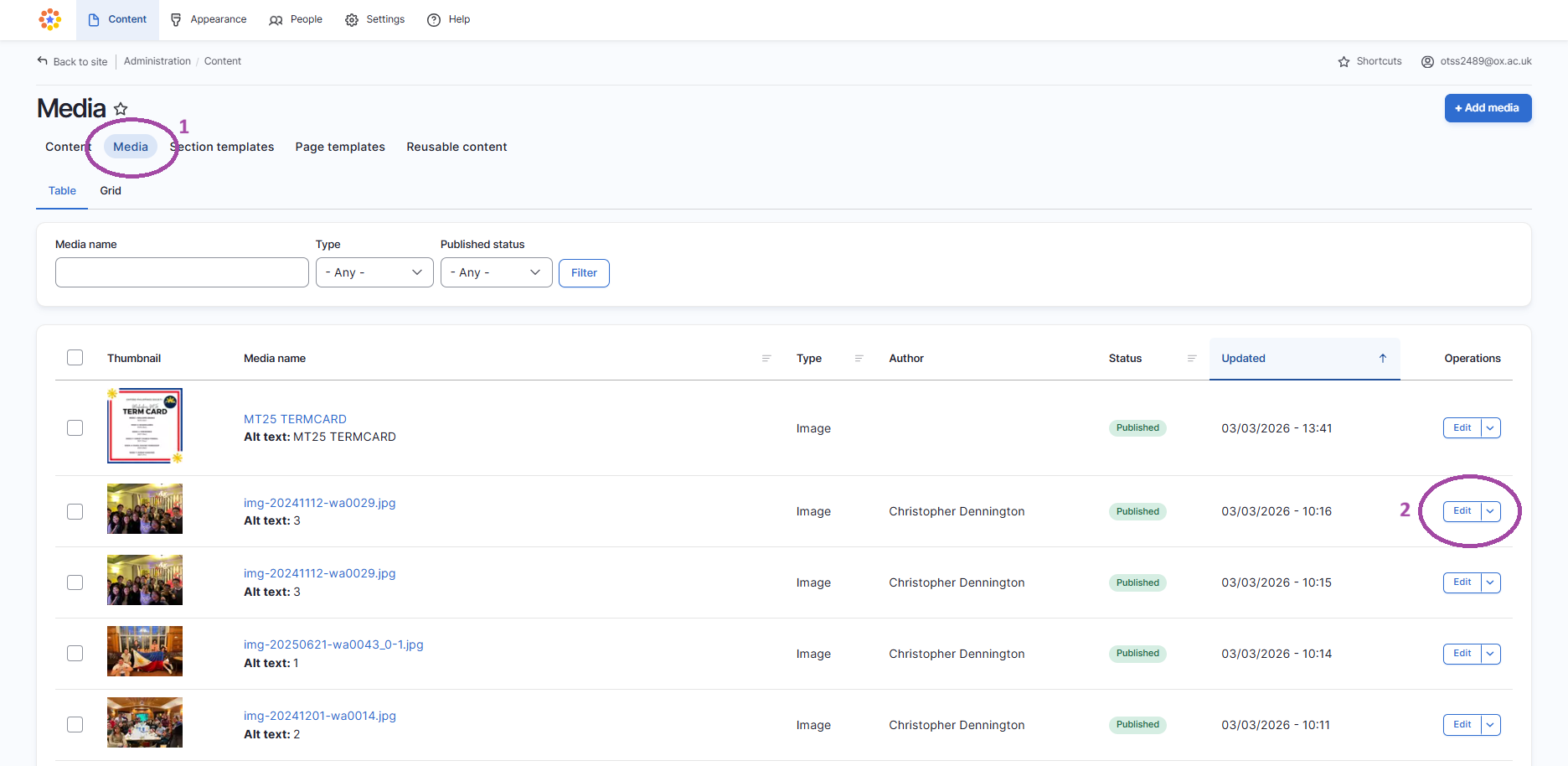 Screenshot of step-by-step adding alt text to an image