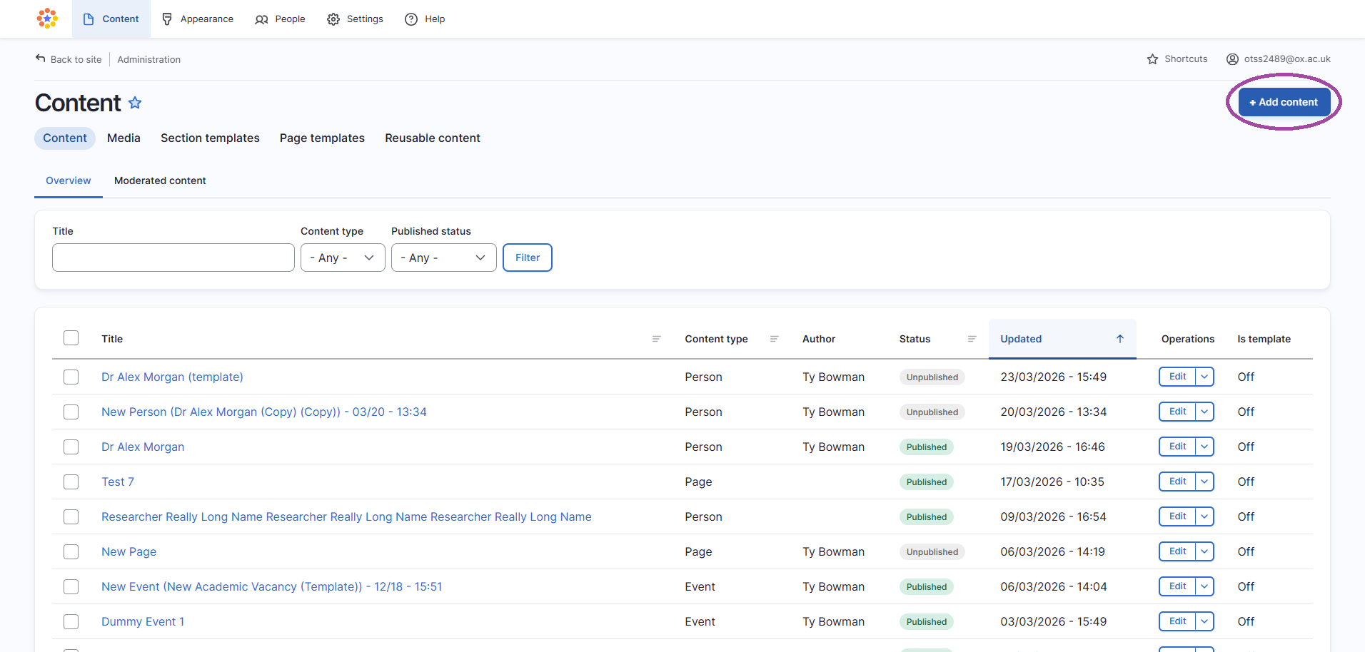 Creating a template step-by-step
