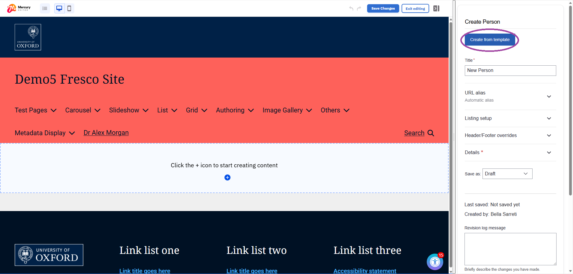 Creating a template step-by-step