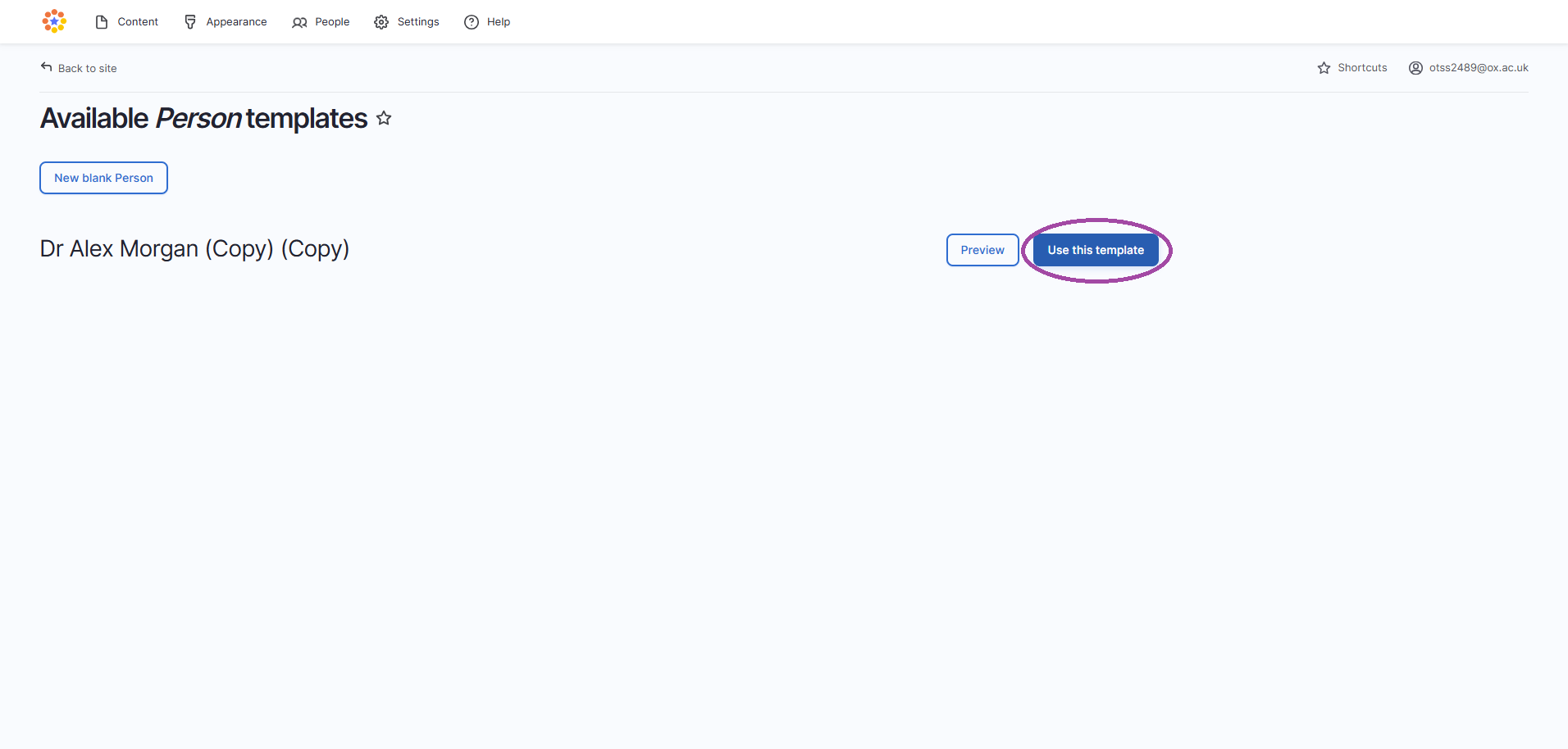 Creating a template step-by-step